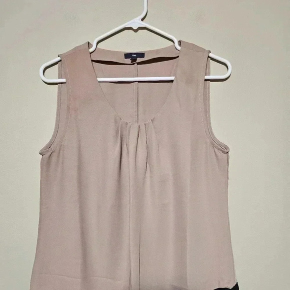Gap Sleeveless Dress Color Block Women's Size 8 Knee Length Blush Black - Picture 2 of 6